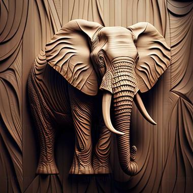 3D model elephant (STL)